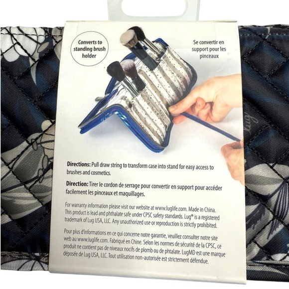 *🎇Free w.boot purchase Lug Lily Black Sleeper Brush Holder Cosmetic Bag - Picture 4 of 4